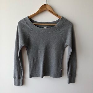 Tommy Hilfiger Grey Scoop Neck Crop Top